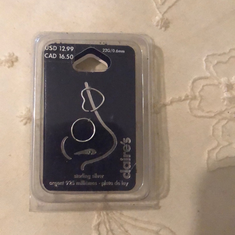 Sterling silver nose rings